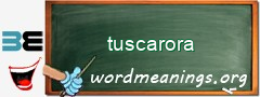 WordMeaning blackboard for tuscarora